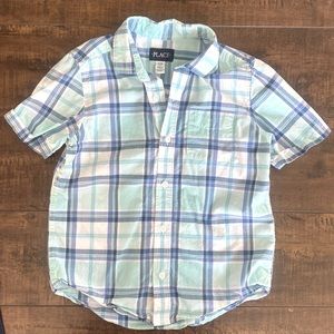 Childrens Place Short sleeve button Plaid Shirt … great for Easter